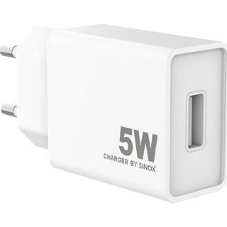Sinox Pro oplader 5W - hvid (På lager i varehus)