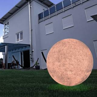 Udendørs kuglelampe med jordspyd, terrakotta Ø 77cm