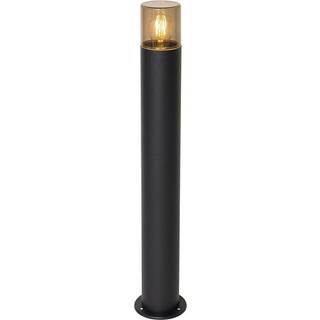 Stående udendørslampe sort med røgskærm 70 cm - Odense