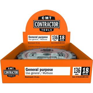 CMT Rundsavsklinge "Contractor" 136x1,5x20 Z18 W 10stk AKKU