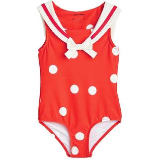 Mini Rodini Sailor polka dot swimsuit - red - Y 6/7