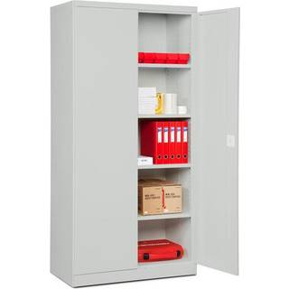 Opbevaringsskab i stål - ASHV 1980x980x470 mm Lysegrå døre