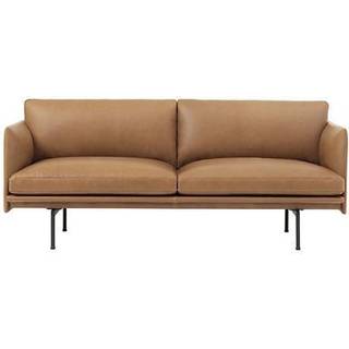 Muuto Outline Sofa - 2-pers. - Sort Refine Læder