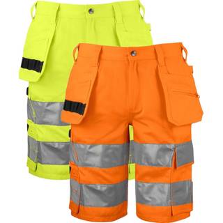 ProJob 646535 6535 shorts en iso 20471 klasse 2/1 / Arbejdsshorts orange/black C62