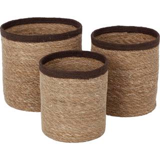 Dixie Emil opbevaringskurv 3-pak large Natur/Brun
