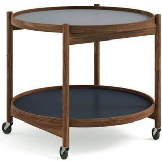 Brdr. Krüger Bølling Bakkebord Valnød Water: Blue/Dark Blue Ø60 cm