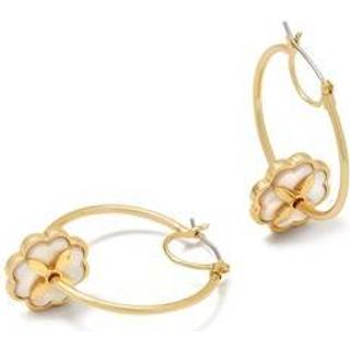 Kate Spade New York Gold Mother Of Pearl Flower Hoop Earrings - Gold