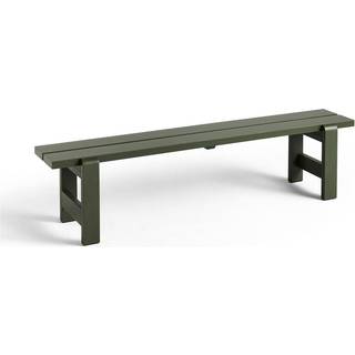 HAY - Weekday Bench 190x32 cm / Olive - Havebænke - Hannes & Fritz - Grøn - Træ
