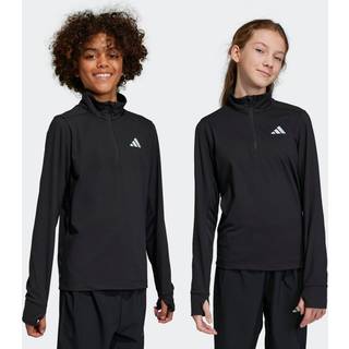 adidas U Run ½ Zip Trøje Junior - Str. 128, Let & Åndbar, Genanvendt Materiale