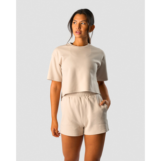 Revive Heavy Cropped T-Shirt Wmn Beige