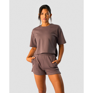 Revive Heavy Cropped T-Shirt Wmn Dusty Brown