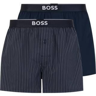 BOSS 2-pak Patterned Cotton Boxer Shorts EW - Navy pattern - Medium