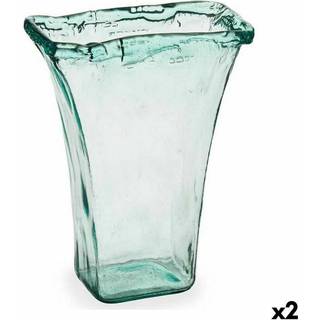 Vase Gift Decor Gennemsigtig Krystal Genbrugsglas 27 x 34,5 x 14 cm (2 enheder)