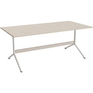 Bord Atlas 1134, 1800x900mm, højde 720, eg højtrykslaminat, hvidt stel
