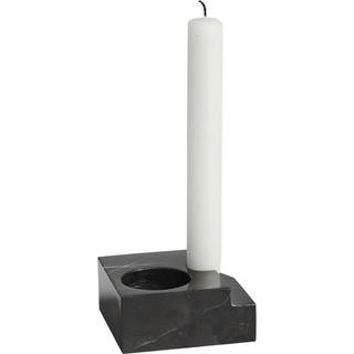 Woud Jeu de dés 3 lysholdere marmor Sort