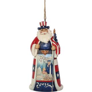 Enesco Jim Shore Heartwood Creek 6001508 American Santa Ornament 4.5 """"