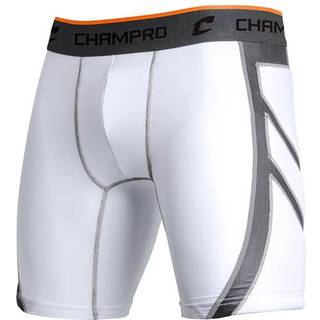 Champro Wind Up Compression Polyester/Spandex Gliding Short W/Cup Youth Large White (BPS15YWL)