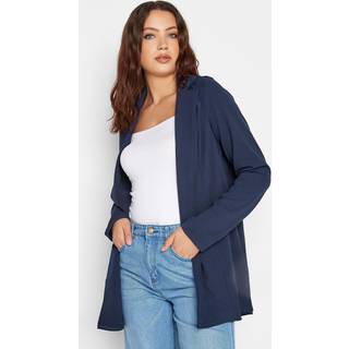 Lts Tall Navy Blue Scuba Longline Blazer 16 Lts | Tall Women's Blazer Jackets