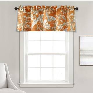 Lush Decor Dolores Light Filtring Window Curtain Valance 18 """" L X 52 """" W Orange