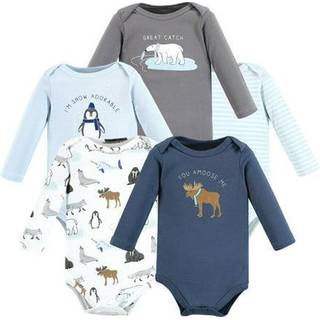Hudson baby unisex baby bomuld lang?rmet bodysuits arktiske dyr 0-3 m?neder