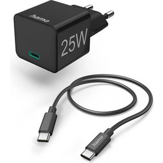 Hama power adapter - 24 pin USB-C - 25 Watt - with USB-C cable (1m)