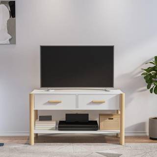 tv-bord 82x38x45 cm konstrueret træ hvid