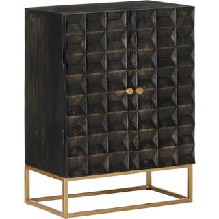 skænk 55x34x75 cm massivt mangotræ og jern sort