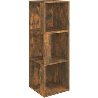Hjørneskab Konstrueret Træ - Røget eg / 33 x 33 x 100 cm