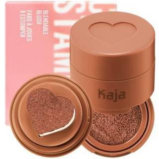 Kaja Blusher - Cheeky Stamp 07 Spicy | Bygelig og blandbar skygge med hjerteformet applikator sunkissed finish rejsest?rrelse hygiejnisk let at b