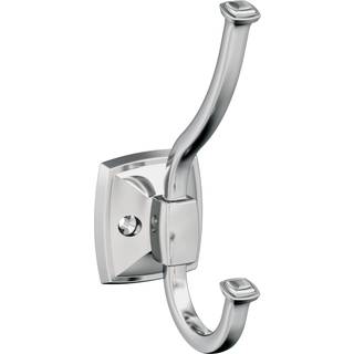 Amerock H3700226 | Kinsale Double Prong Decorative Wall Hook | Poleret kromkrog til frakker hatte rygsække poser | Kroge til badeværelset sovevær