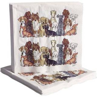 Papirservieter Hund 20stk, 33x33cm