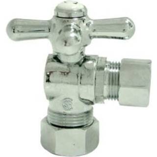 Kingston Brass CC54401X 5/8 """" O.D. Komprimering 1/2 """" O.D. Komprimeringsvinkelafbrydelsesventil poleret krom