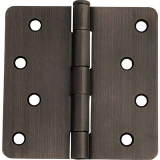 Design House 181560 1/4 """" Radius st?lhardware H?ngsler indvendige d?re 4-tommer x 4-tommer olie gnidet bronze 10 pakke