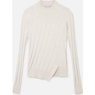 Stella McCartney Asymmetric ribbed-knit sweater - white - XS