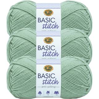 Lion Brand Garn Basic Stitch Anti-pilling strikkegarn Garn til h?kling 3-Pack Sage