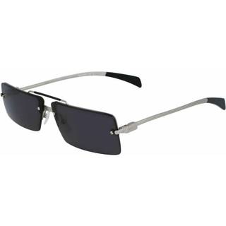 Ferragamo Unisex SF306S 042 Solbriller Metal Sølv Grå Firkantet Normal Normal