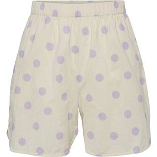 PIECES dame shorts PCADDI - Cloud Cream LAVENDER DOTS - S