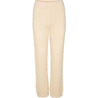 Evelyn High-Waist Crochet Pants - Birch - M - Vero Moda