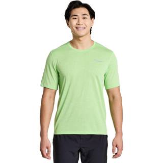 Saucony Stopwatch Kortærmet T-shirt Str. S Grøn til Herre - Komfortabel Løbetøj