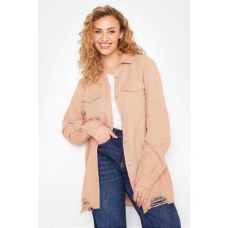 Lts Tall Blush Pink Distressed Twill Shirt 22-24 Lts | Tall Women's Shirts & Blouses
