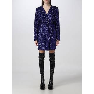 Rotate Samantha embellished wrap minidress - blue - M