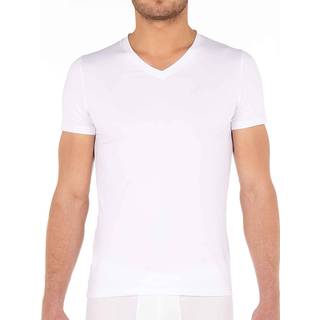 HOM Herren T-Shirt weiß Mikrofaser unifarben