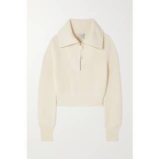 Varley Mentone cotton half-zip sweater - white - XL