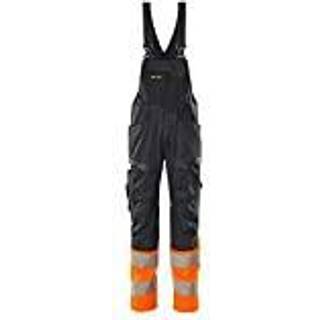 MASCOT ACCELERATE SAFE overall med knælommer, mørk marine/hi-vis orange - 76C58
