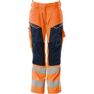 MASCOT® Bukser med knælommer Hi-Vis Orange/Mørk Marine 19578-236-14010 76C40