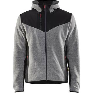 Blåkläder 594025369099M Jakke Strikket, med softshell, grå flettet/sort Grå lyng/Sort