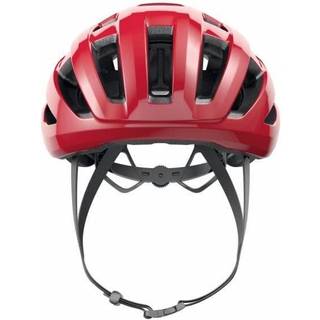 ABUS PowerDome Cykelhjelm, Blaze Red L - Aerodynamisk, Ventilation med Forced Air Cooling Technology, Justerbar Størrelse, Hestehale-kompatibel