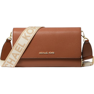 MK Jet Set Large Leather Crossbody Bag - Brown - Michael Kors - ONE SIZE