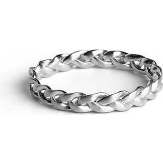 Jane Kønig Small Braided fletring, sølv - Str. 50