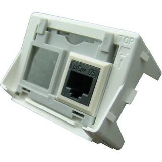 Legrand Dataudtag t/2xkeystone m/orange ramme